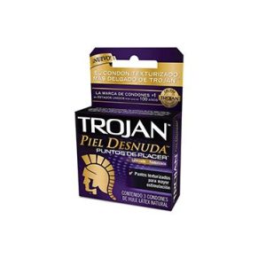 PRESERVATIVO TROJAN PIEL DESNUDA CON 3 PIEZAS